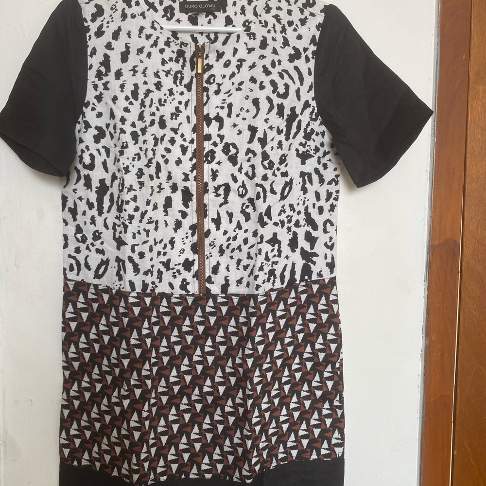 Utopia Africa Designs Black and White Sheath Shirt Duro Olowu